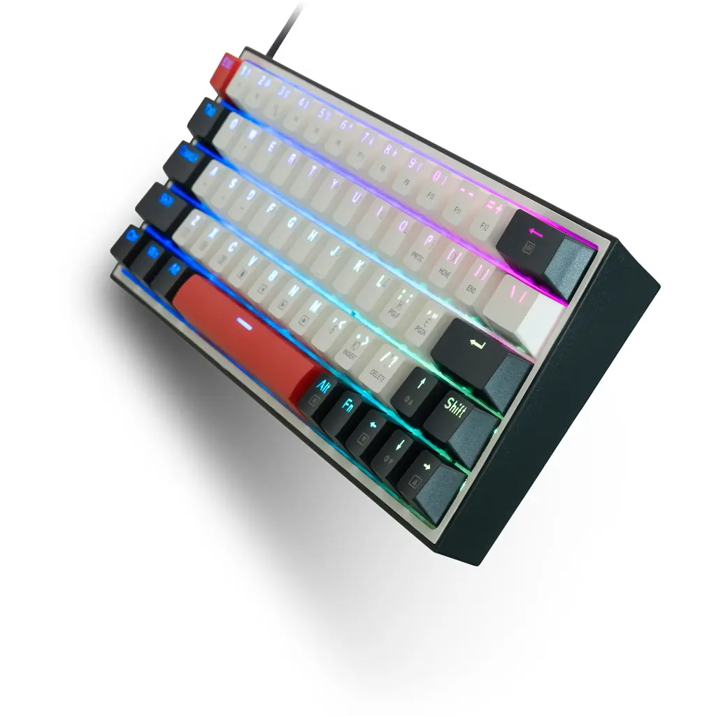 Клавіатура Thunderobot K63 RGB Red Switch USB UA White (6932066313449) - фото 2