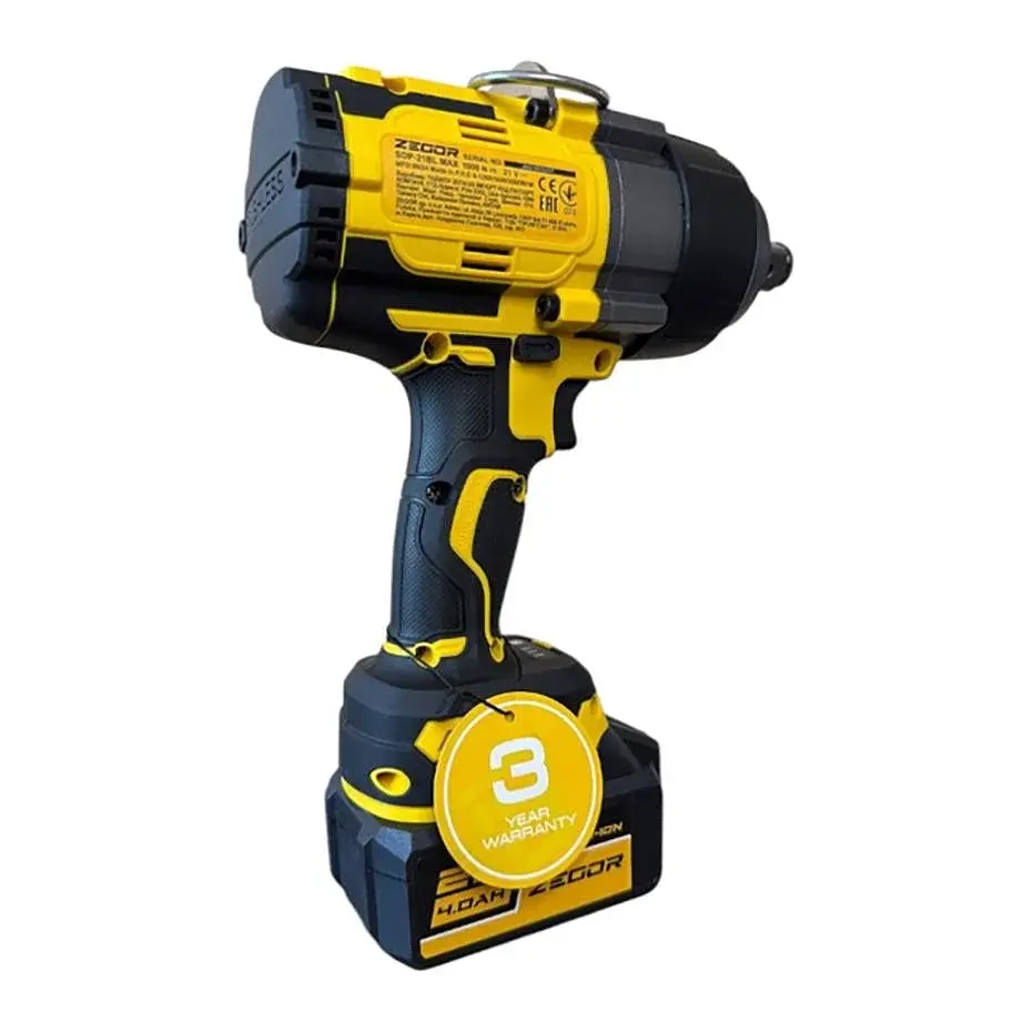 Гайковерт ударний акумуляторний Zegor SDP-21BL MAX 21V Profesional/безщітковий двигун/з підсвічуванням - фото 5