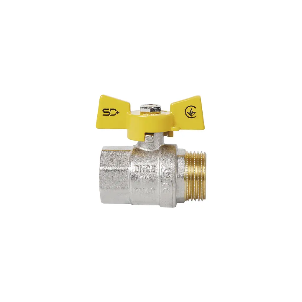 Кран кульовий SD Plus 1" ВЗ для газу (метелик) SD607NG25PN40 - фото 3