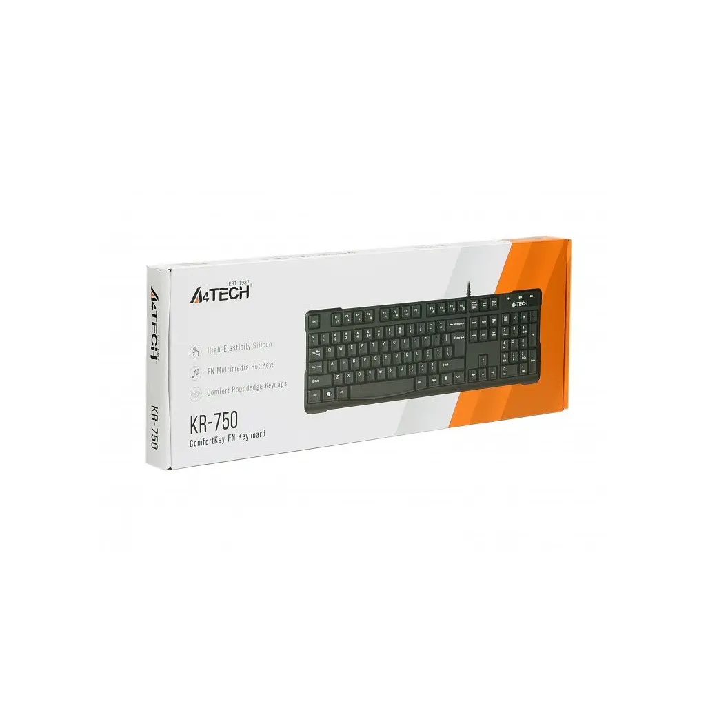 Клавіатура A4Tech KR-750-BLACK-US (4711421805827) - фото 5