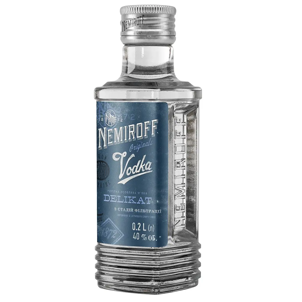 Водка особенная Nemiroff Originals Деликат мягкая 40% 0.2 л - фото 2