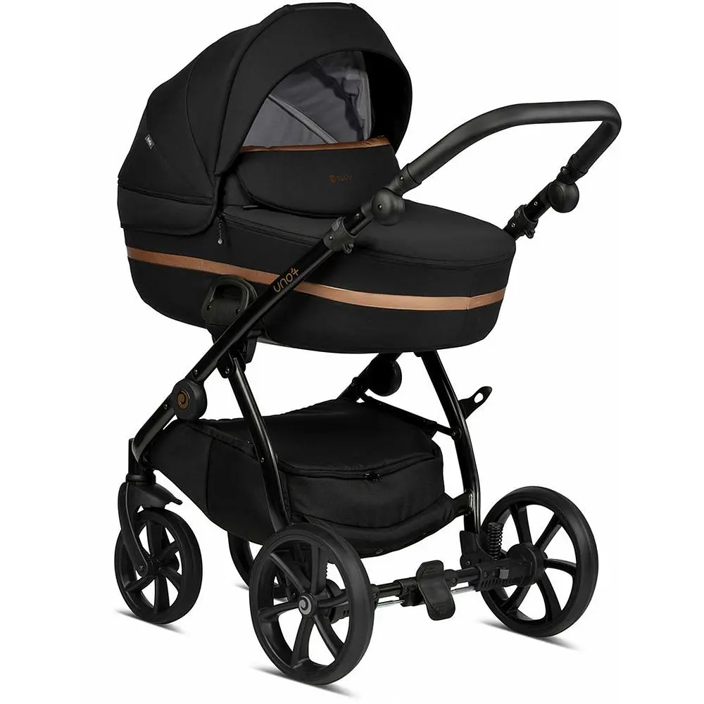 Коляска Tutis Uno 3 Plus Black Edition Copper, 2 в 1, чорна (1072199) - фото 3