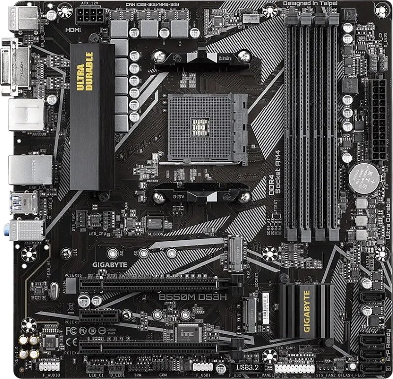 Материнська плата Gigabyte B550M DS3H Socket AM4 (B550M DS3H) Б/В - фото 2
