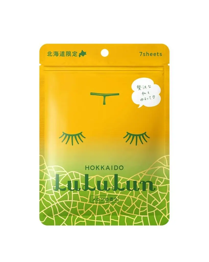 LULULUN Face Mask Hokkaido Melon антивікова зволожуюча маска з олією дині, 7 шт
