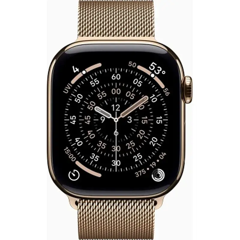 Смарт-годинник Apple Watch Series 11 GPS + Cellular 42mm Gold Titanium Case with Gold Milanese Loop (MF8Y4RK/A) - фото 2