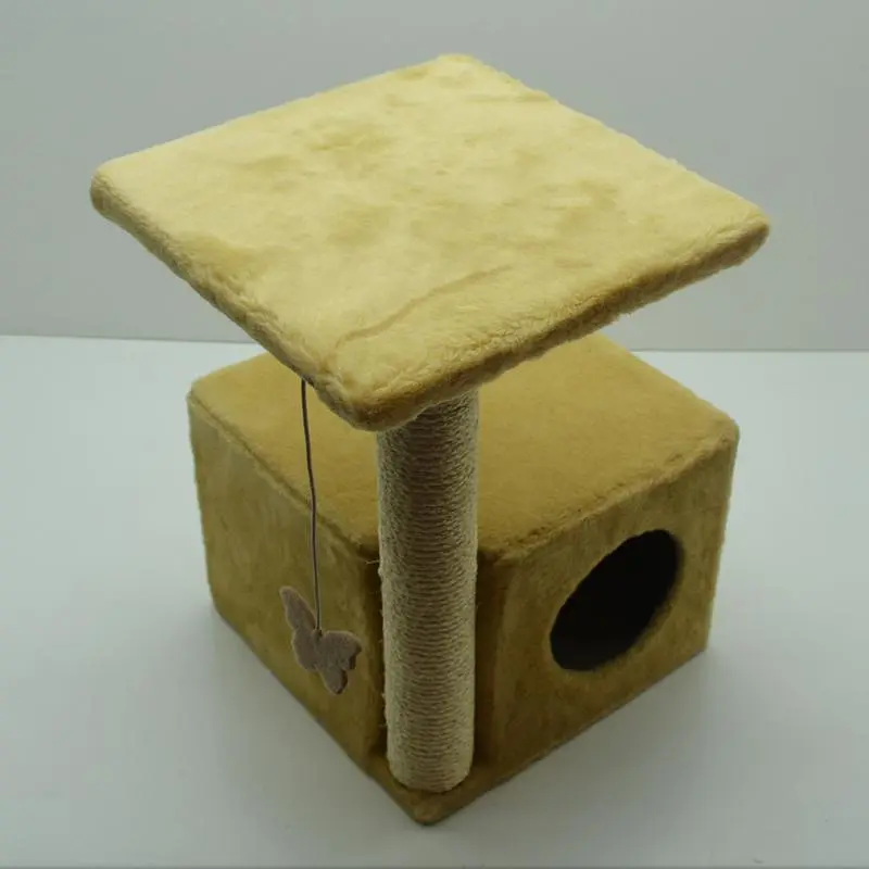 Будиночок Драпак для котів Zoo-hunt Віола 34х34х56 см сезаль бежевий - фото 4