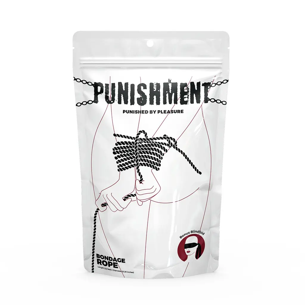 Бавовняна мотузка для шибарі Punishment – Bondage Rope – Black, 9,7 м, чорна - фото 4