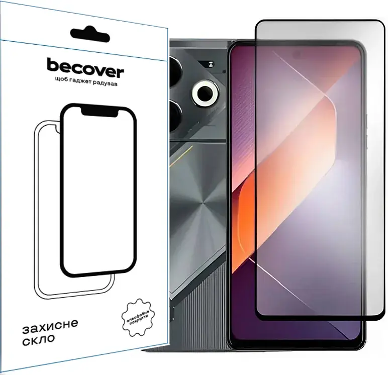 Скло захисне BeCover Tecno POVA 6 (LI7) Black (711580) - фото 2
