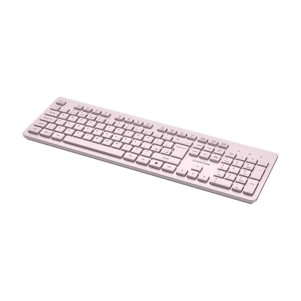Клавіатура Canyon HKB-W01 Silent Wireless UA Beige (CNS-HKBW01BG) - фото 2