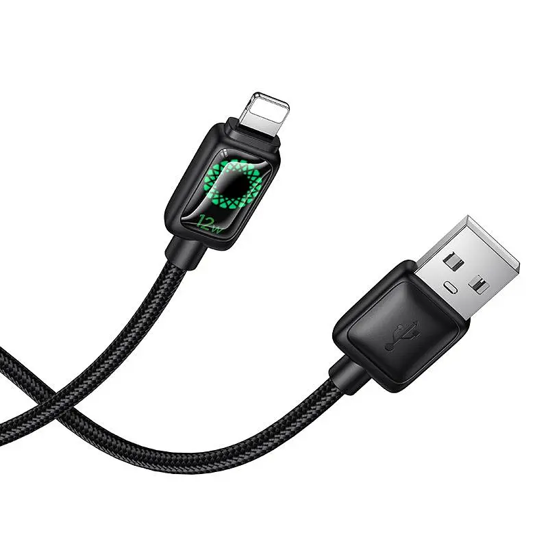 Дата кабель Hoco U146 Mundo USB to Lightning 12W (1.2m) Black - фото 4