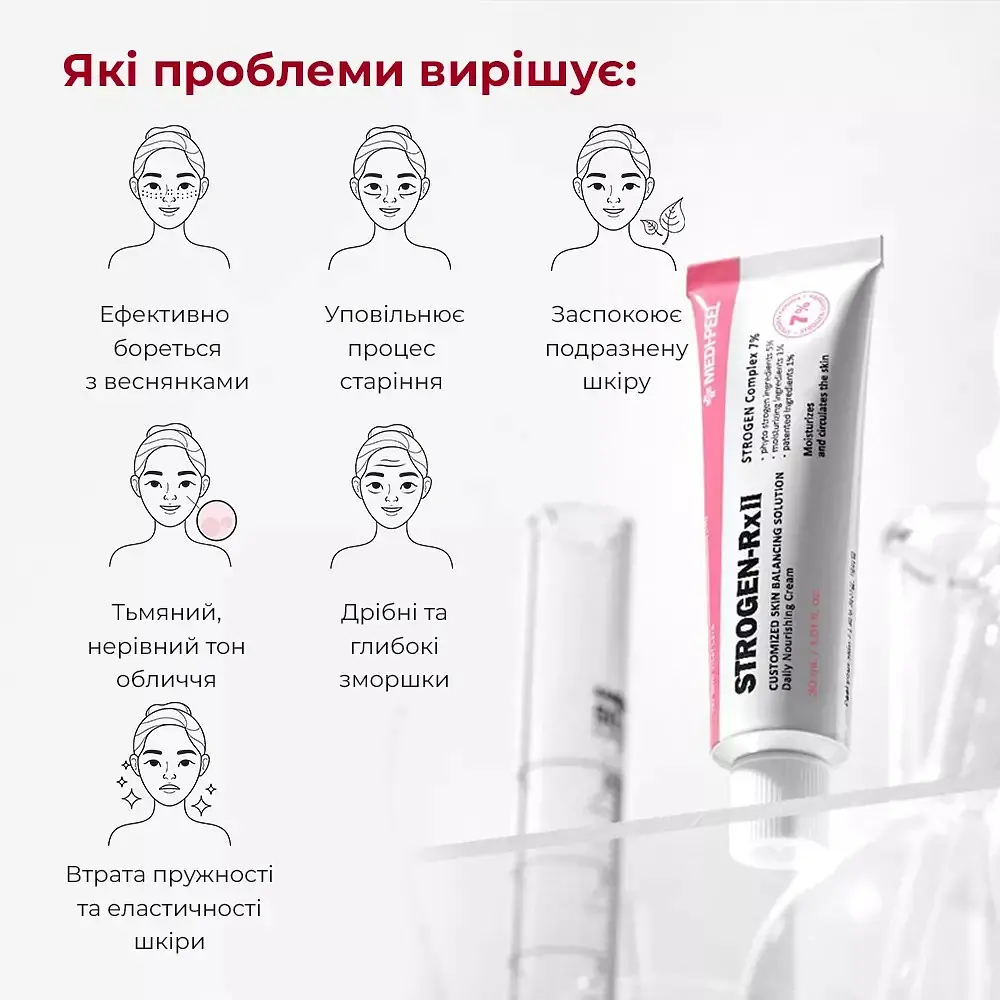 Крем для обличчя Medi-Peel Strogen-Rx II Cream регенерувальний з комплексом фітоестрогенів 30 мл - фото 6