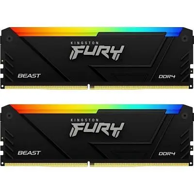 Модуль пам'яті для комп'ютера DDR4 32GB (2x16GB) 3200 MHz FURY Beast RGB Kingston Fury (ex.HyperX) (KF432C16BB2AK2/32) - фото 5