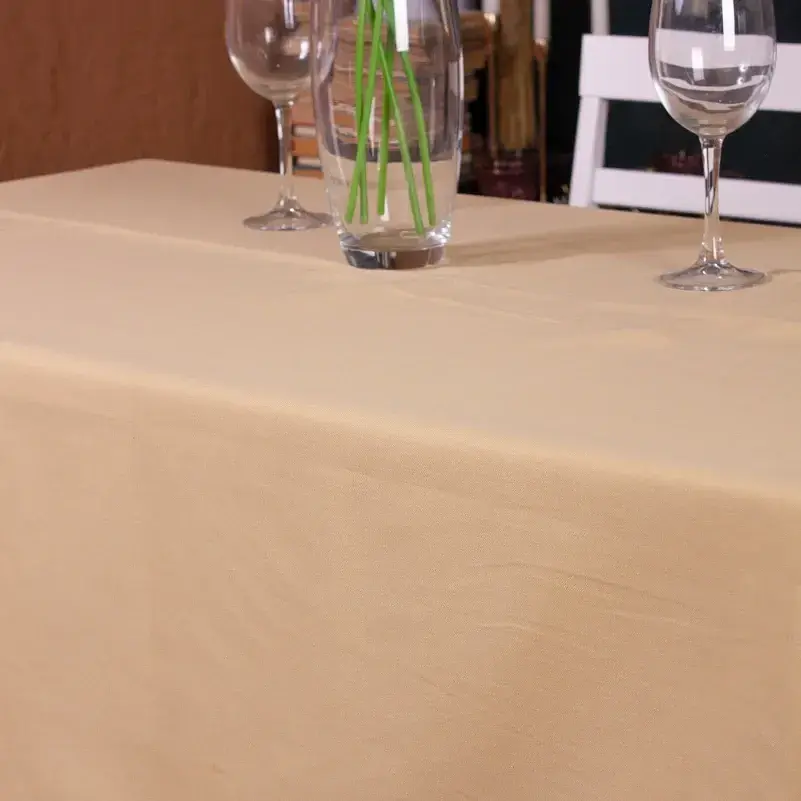 Скатерть MirSon Хлопок №003 Gold Strong 220х130 см золотистая - фото 2