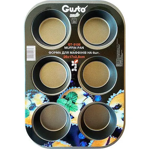 Форма для випічки кексів Gusto GT-3126 26х17х2,8 см - фото 2