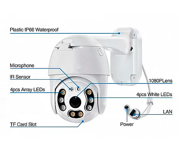 Камера відеоспостереження XPRO PTZ WiFi APP HiSee SE (24394-15281_1013) - фото 4
