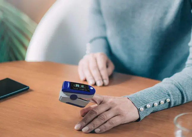 Пульсоксиметр Pulse Oximeter LK-87 на палець · Вимірювання рівня кисню в крові · Пульсометр оксиметр електронний - фото 3