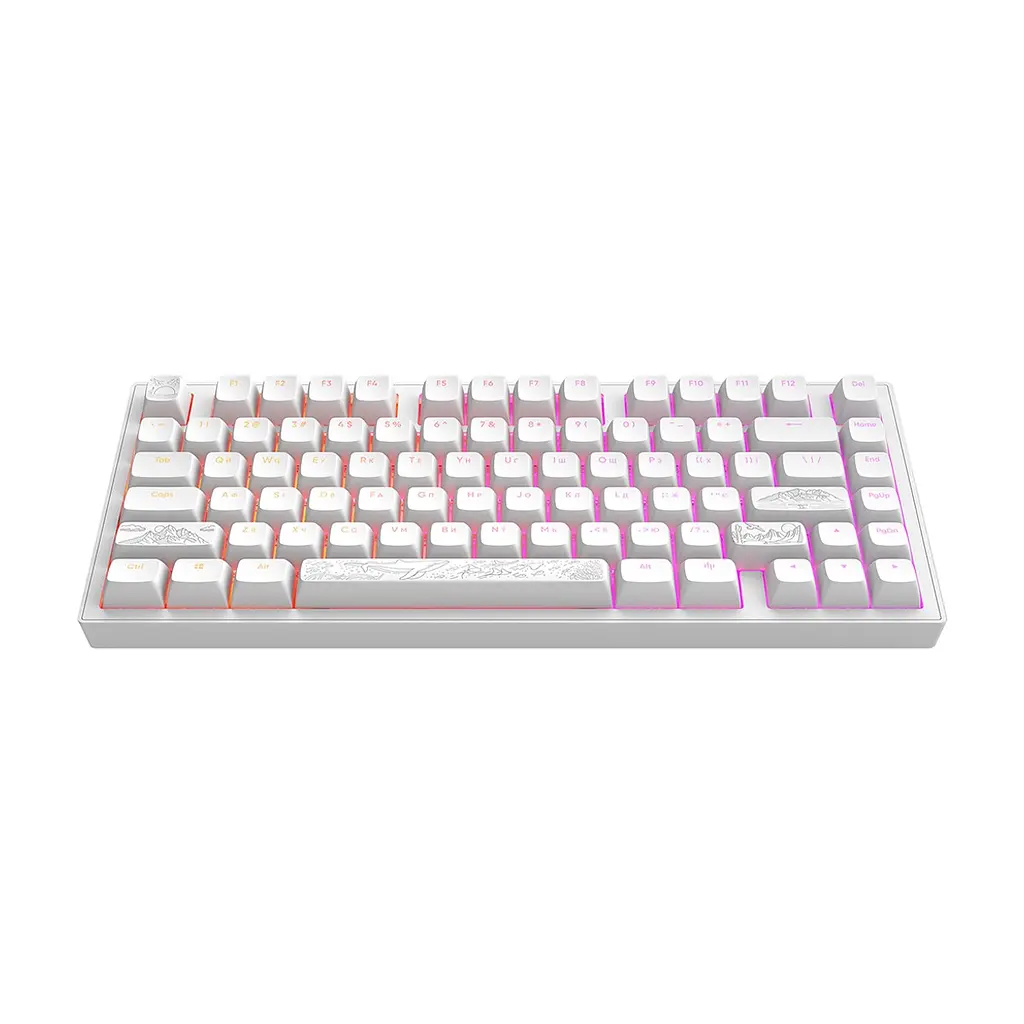 Клавіатура Dark Project ALU81 Terra Nostra PBT RGB Mech G3MS Moonstone White (DPKB_NOSTRA_81_ANSI_WHITE_UA)