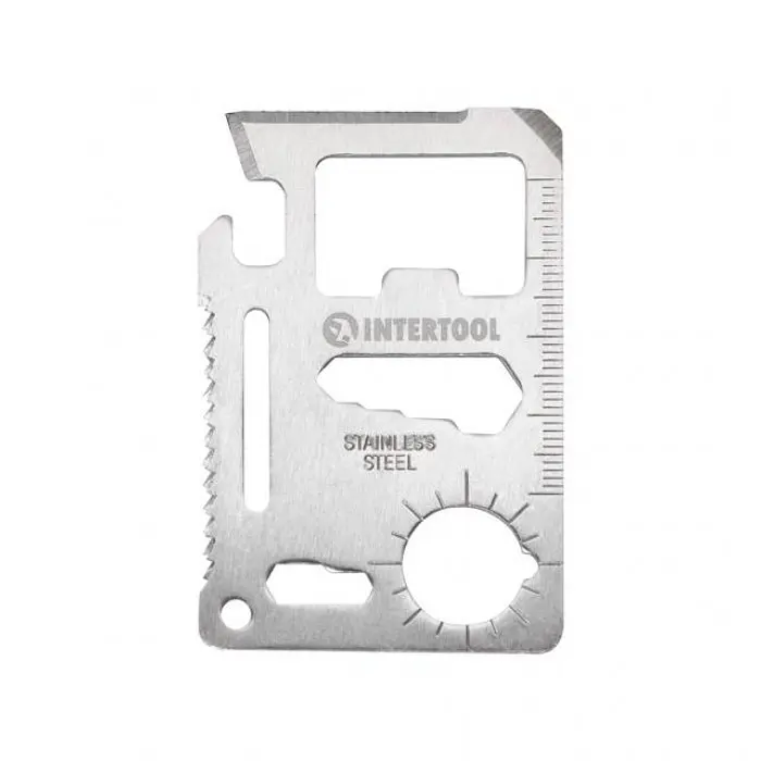 Мультитул-карта 11 в 1 Intertool HT-0589, с открывалкой, ножом, отвёрткой, линейкой и ключами - фото 2