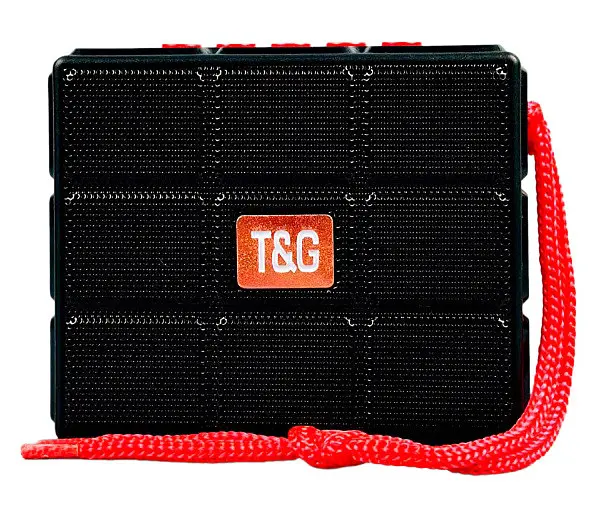 Портативная беспроводная Bluetooth колонка T&G TG-311 с мощным звучанием LED-подсветкой и ремешком для переноски Черный - фото 9