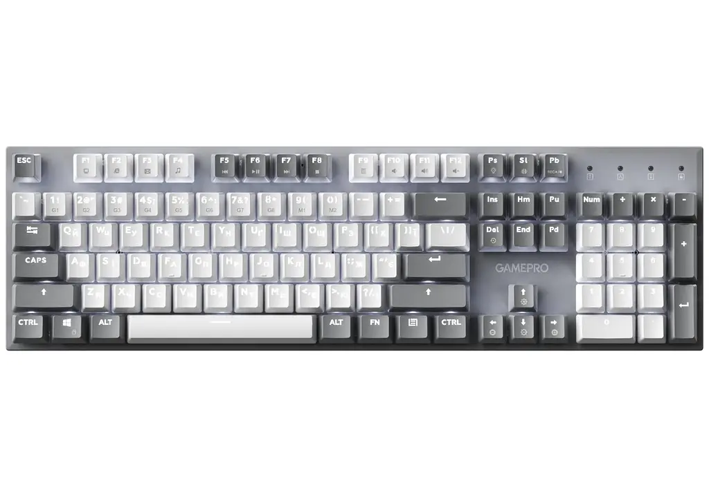 Клавиатура игровая механическая GamePro MK-144-G Hot-Swap Outemu Red Switch USB Gray-White - фото 18