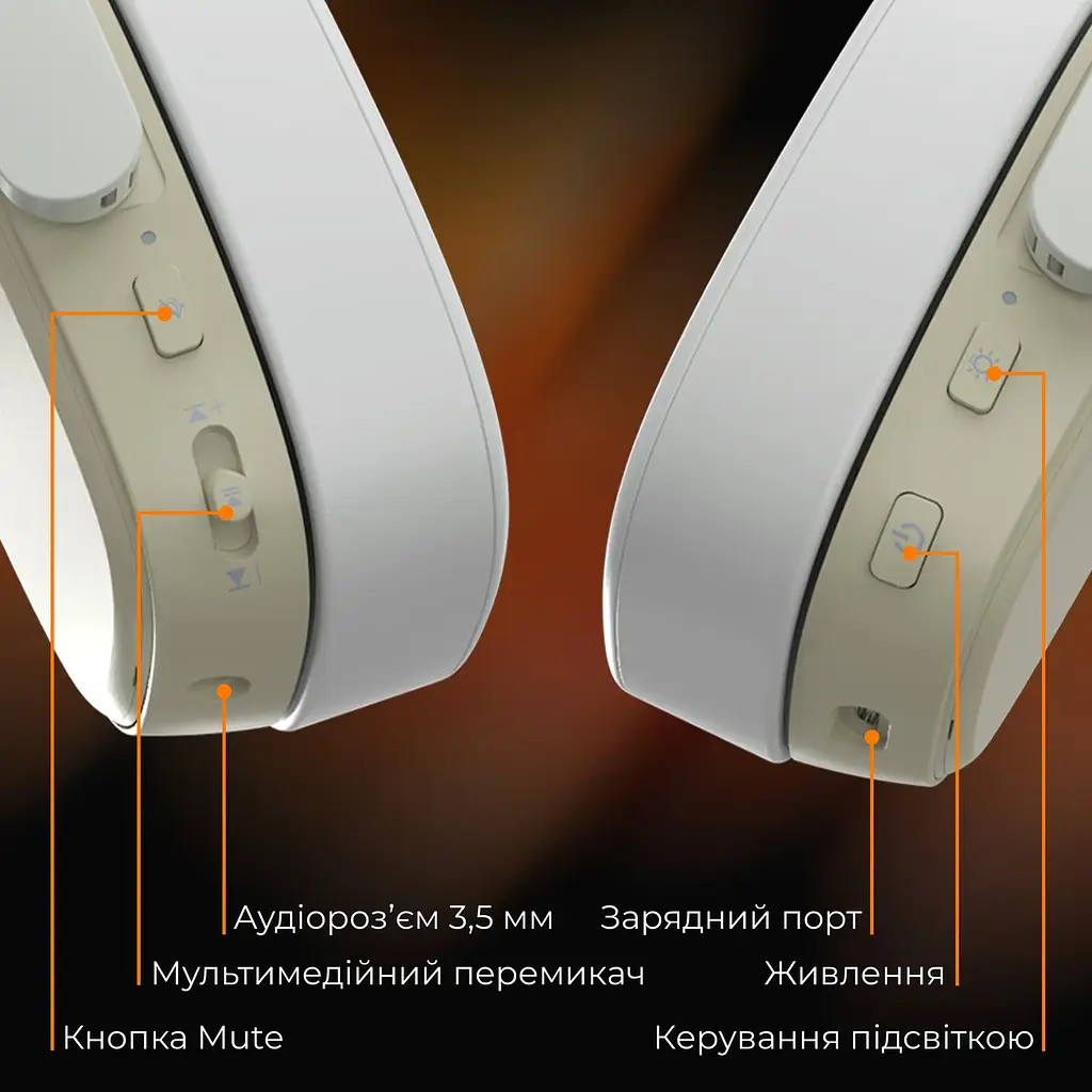 Ігрові навушники Ajazz AHM09 MAX Gray/White (AHM09-MAX-GW) [161112] - фото 15