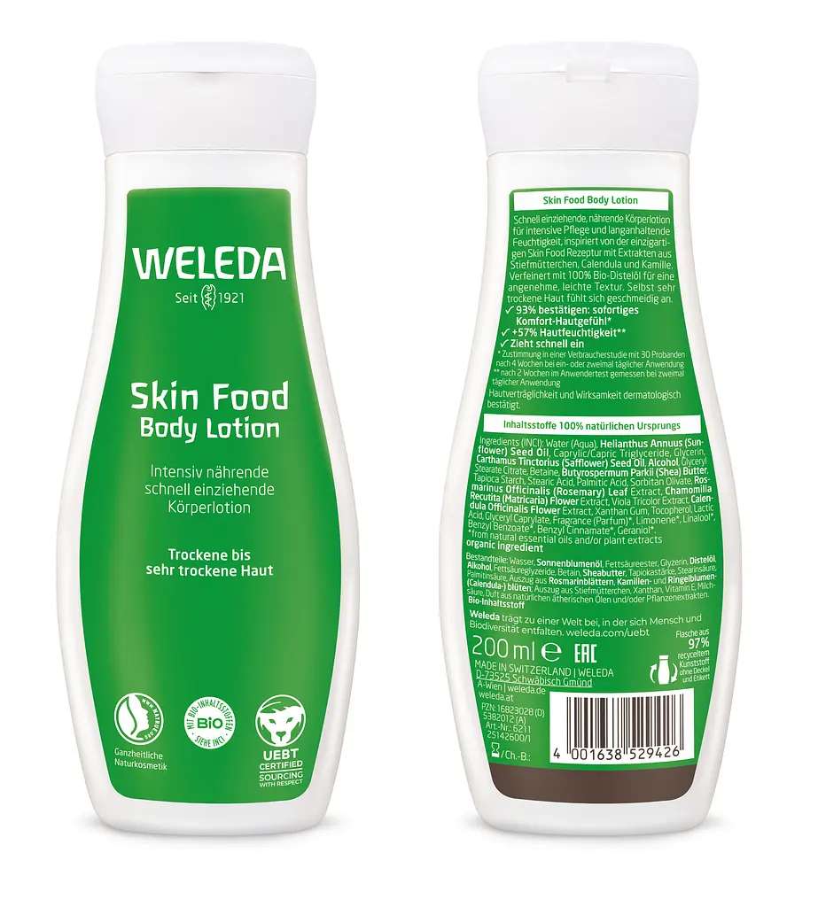 Лосьйон для тіла Weleda Skin Food Intensiv, швидке та глибоке зволоження, 200 мл (00621100) - фото 2