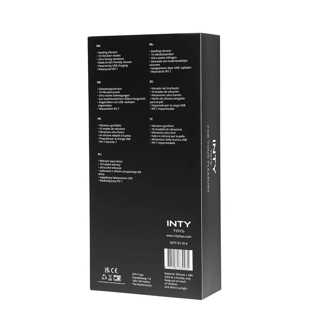 Вибратор-кролик Inty Toys Wave 23.5 см (черный) - фото 7