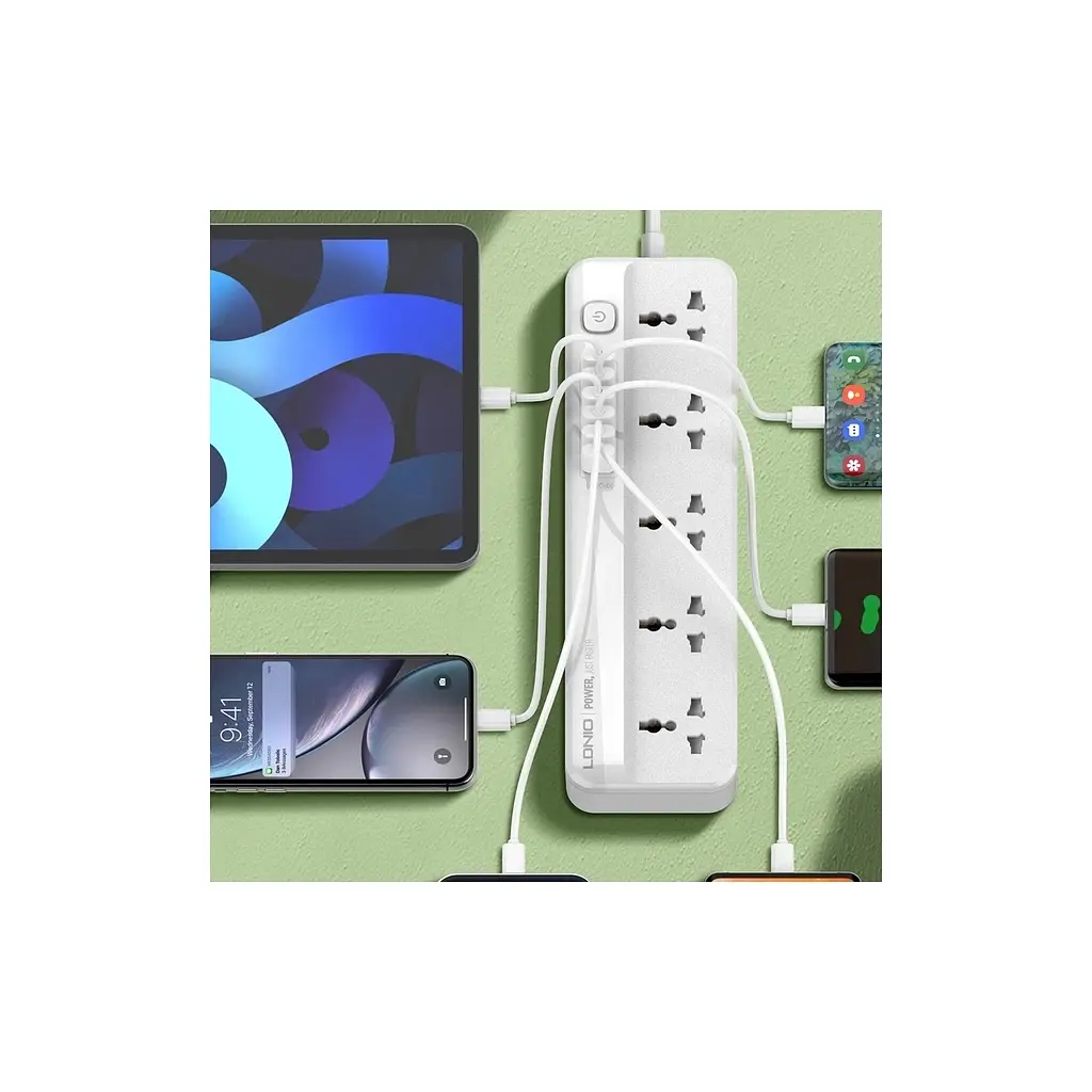 Мережевий фільтр живлення LDNIO SC5614 5роз. 3USB 2м (SC5614) - фото 7