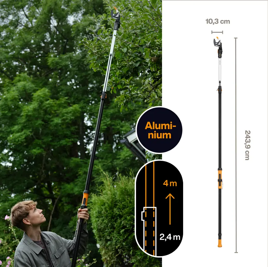 Гілкоріз телескопічний Fiskars X-Series DualAction UPX96 (1080131) - фото 2