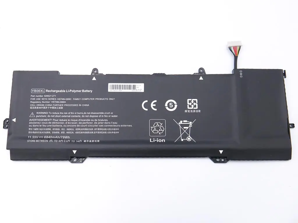 Акумулятор YB06XL для ноутбука HP Spectre x360 15-ch (HSTNN-DB8H, HSTNN-DB8V) (11.55V 6840 mAh 78Wh) - фото 2