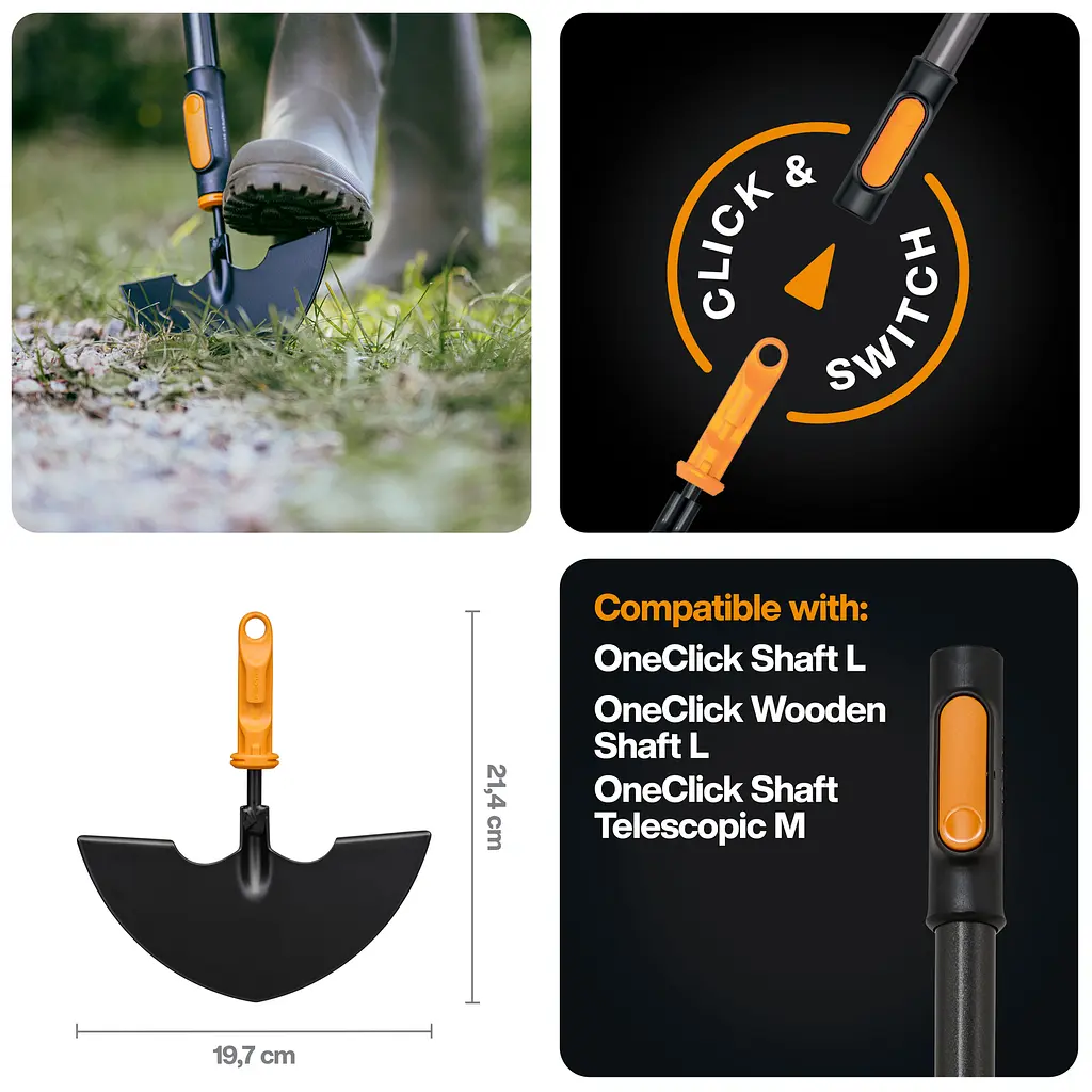 Підрізувач для газонних кромок Fiskars OneClick 20 см (1080689) - фото 2