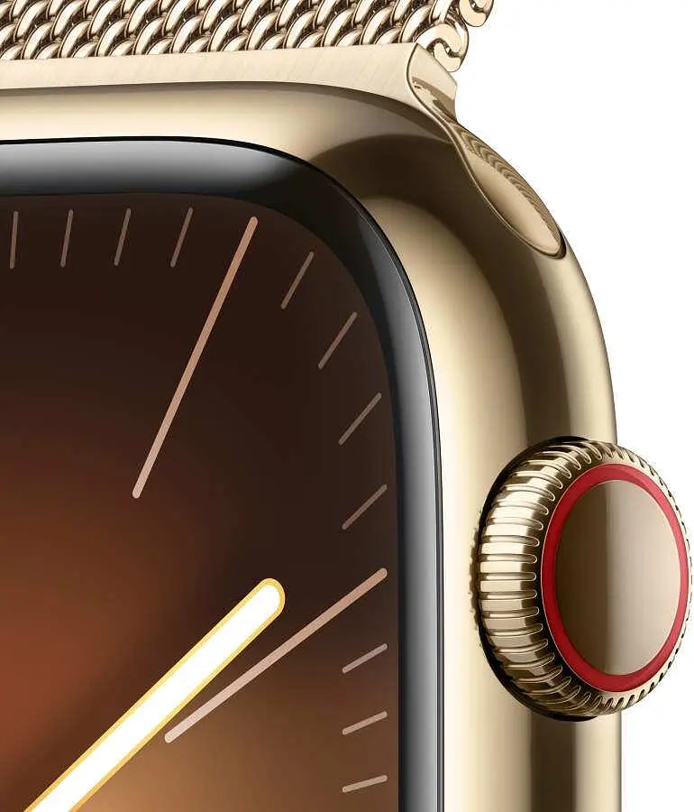 Смарт-часы Apple Watch Series 9 GPS + Cellular 41mm Gold S. Steel Case w. Gold Milanese Loop (MRJ73QC/A) - фото 3