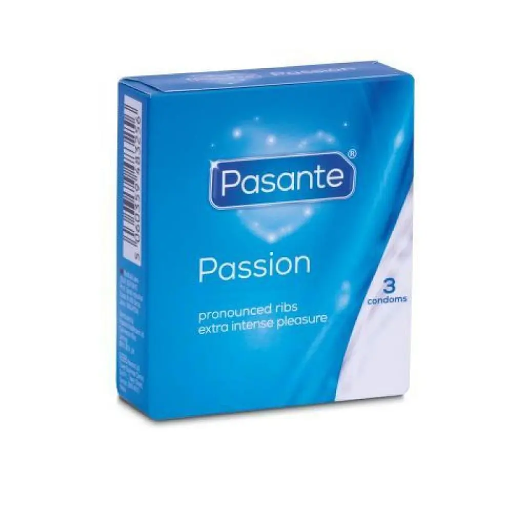 Презервативи Pasante Ribbed Passion, 3 шт