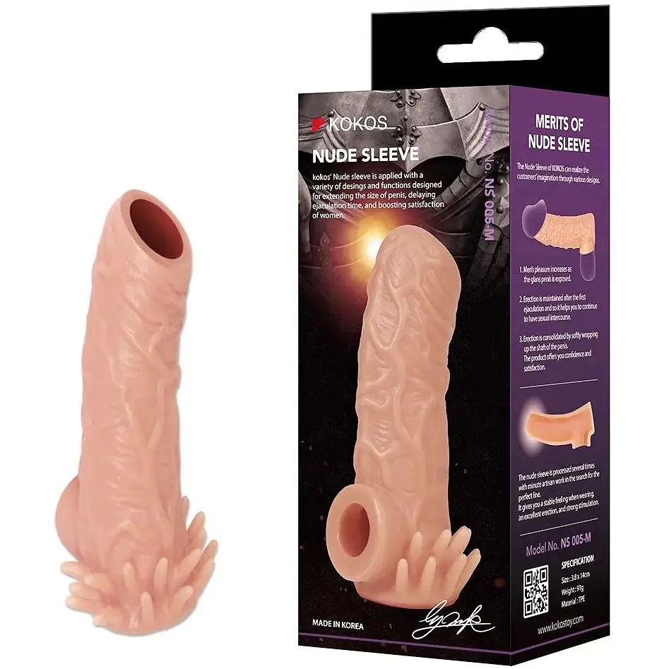 Насадка на член Kokos Nude Sleeve NS 005 M - фото 2