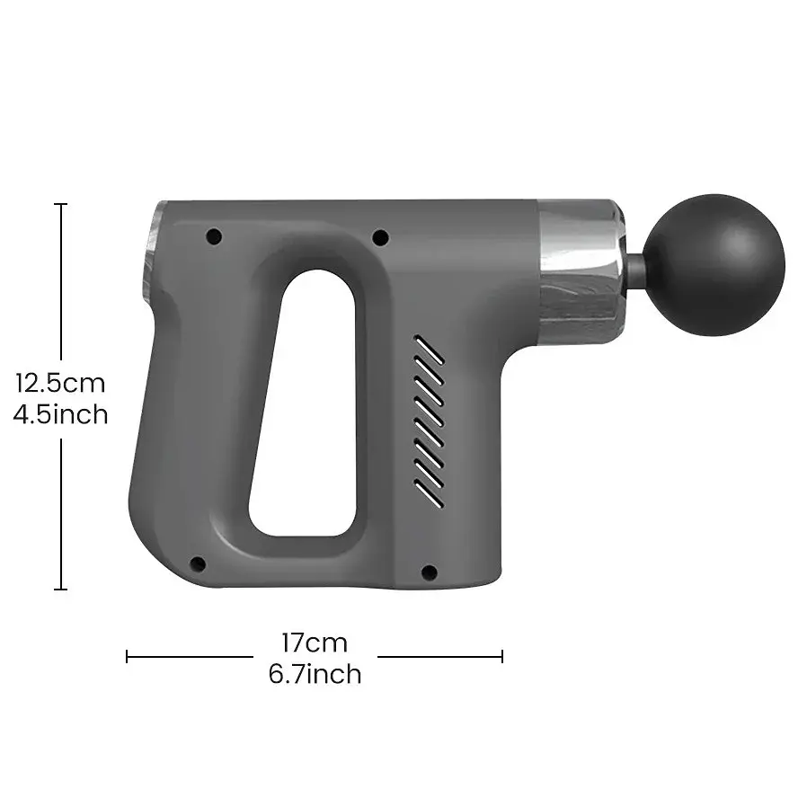 Ручний масажер для м'язів Fascial Gun KH-740 акумуляторний Grey (3_04815) - фото 2