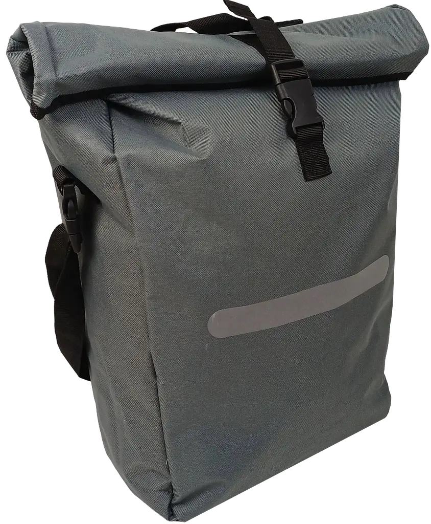 Велосипедна сумка Bikemate на багажник з дощовиком 22L сіра sum0028926 - фото 3
