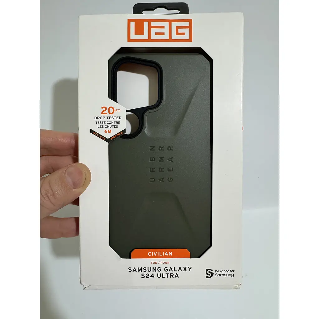 Оригинальный противоударный чехол UAG Civilian для Samsung Galaxy S24 Ultra (6.8") Olive 214439117272 - фото 7