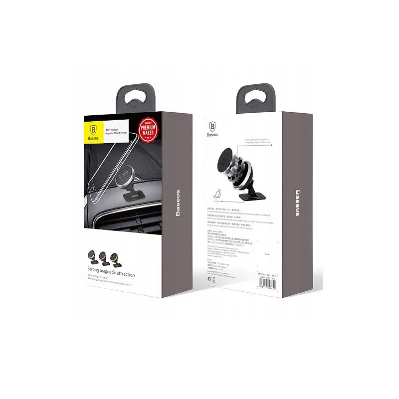 Автотримач для телефона Baseus 360° Adjustable Magnetic Phone Mount Сріблястий - фото 2