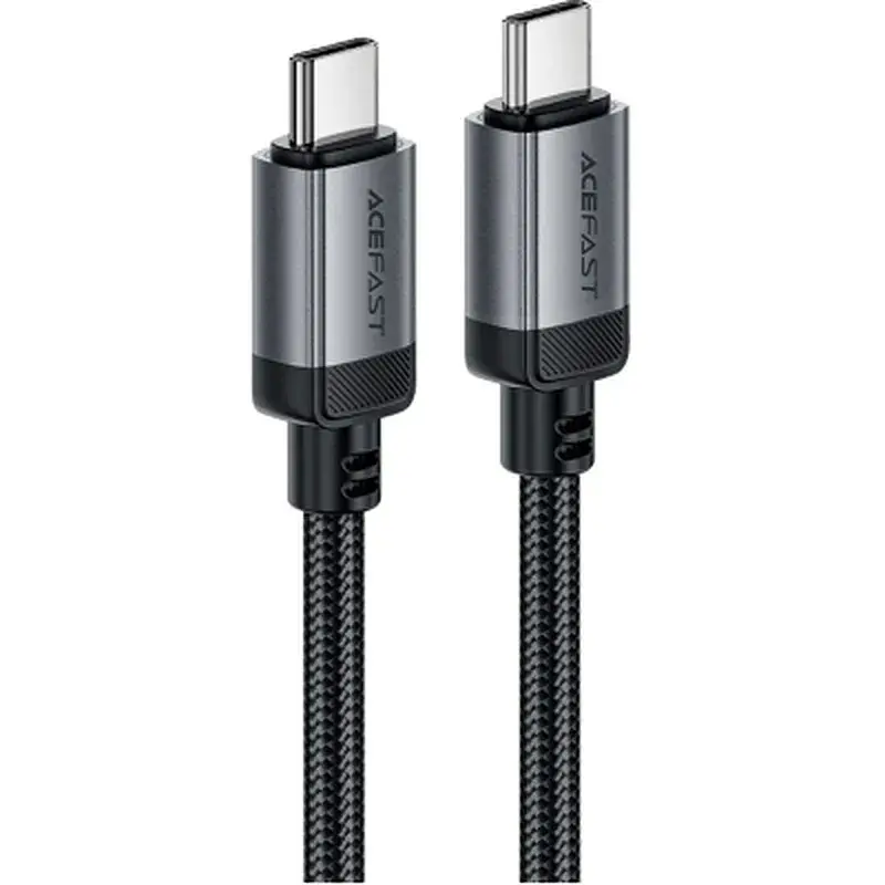 Дата кабель USB-C to USB-C 1.2m 3A aluminum alloy C20-03 Black Acefast (6974316283775) - фото 2