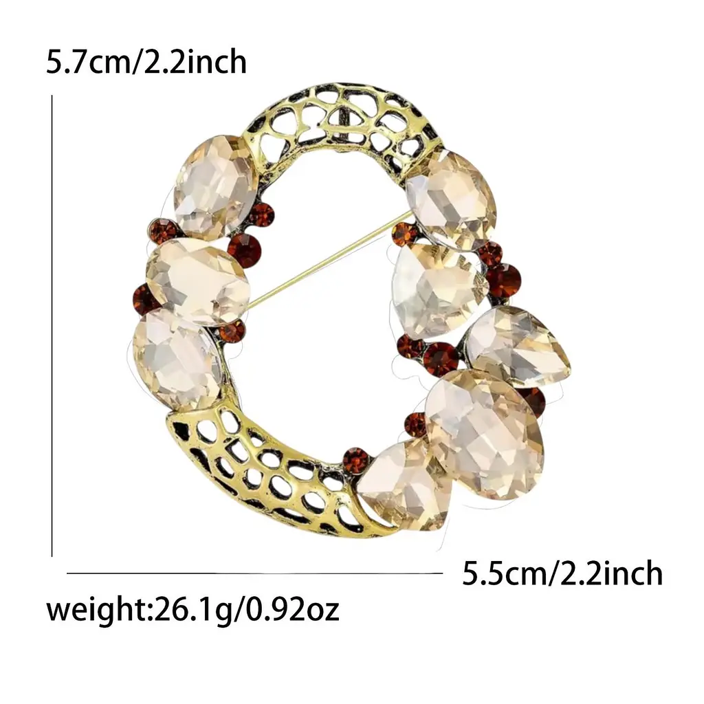 Брошь-булавка Овал с цветами (158511314) - фото 2