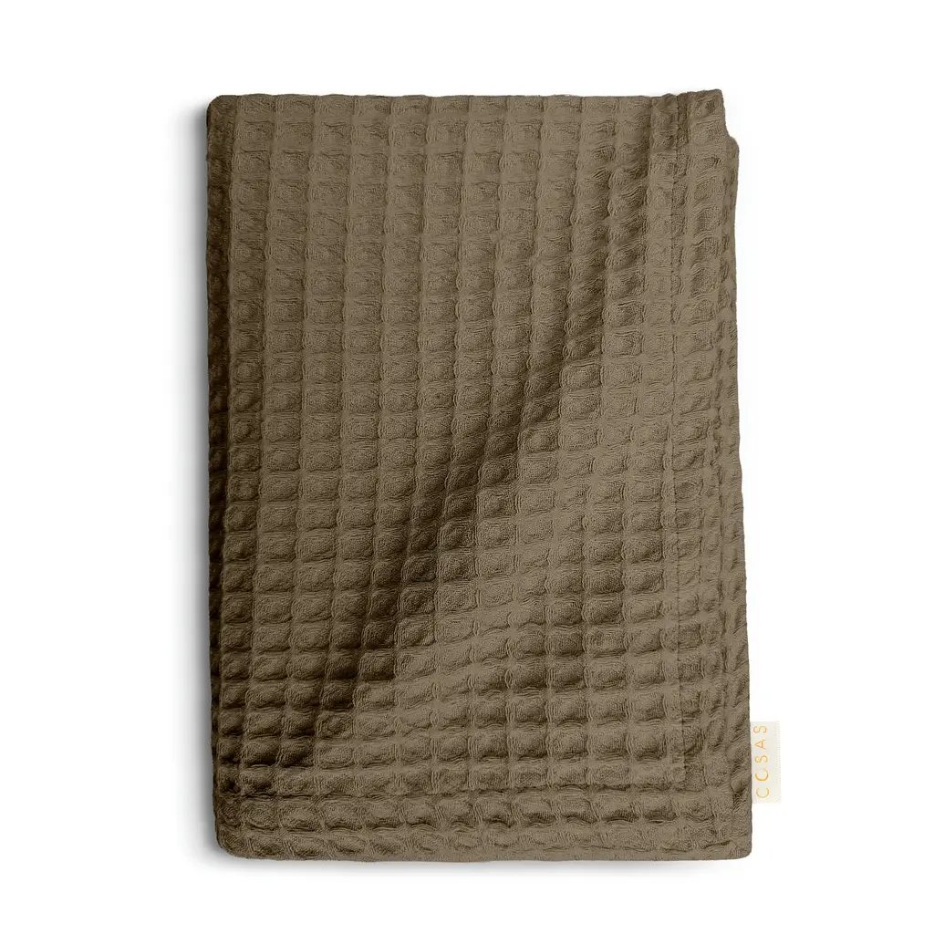 Вафельні рушники Dusty Greek Waffle 2шт 55х90см/75х130см (SetTw_GreekWaffle_08Mousse55x90_35Bronze75x130) - фото 2