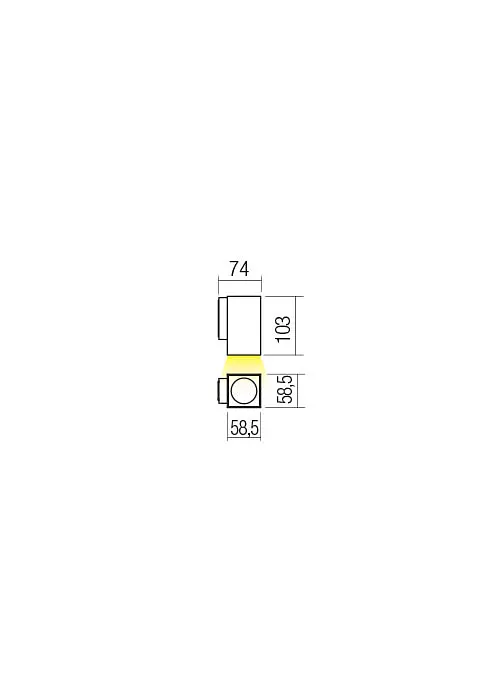 Бра вуличне QUAD AP LED COB 3W IP65 DG 3000K (Sq)(5.1.2) Redo 90085 - фото 2