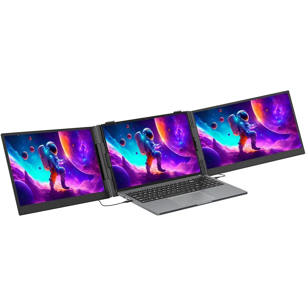 Монітор Blackview 15.3" DCM8 Dual Screen Portable monitor 3 in 1 Grey Black FHD IPS 60Hz (BVDCM8) - фото 2