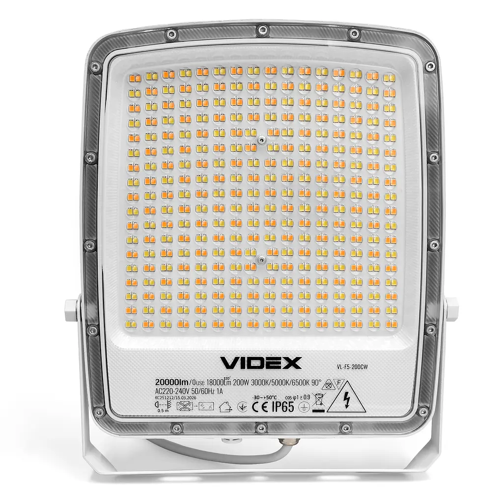 LED прожектор Videx F5, 200W 3000-5000-6500K 230V White (VL-F5-200CW) (29257-000)  - фото 2