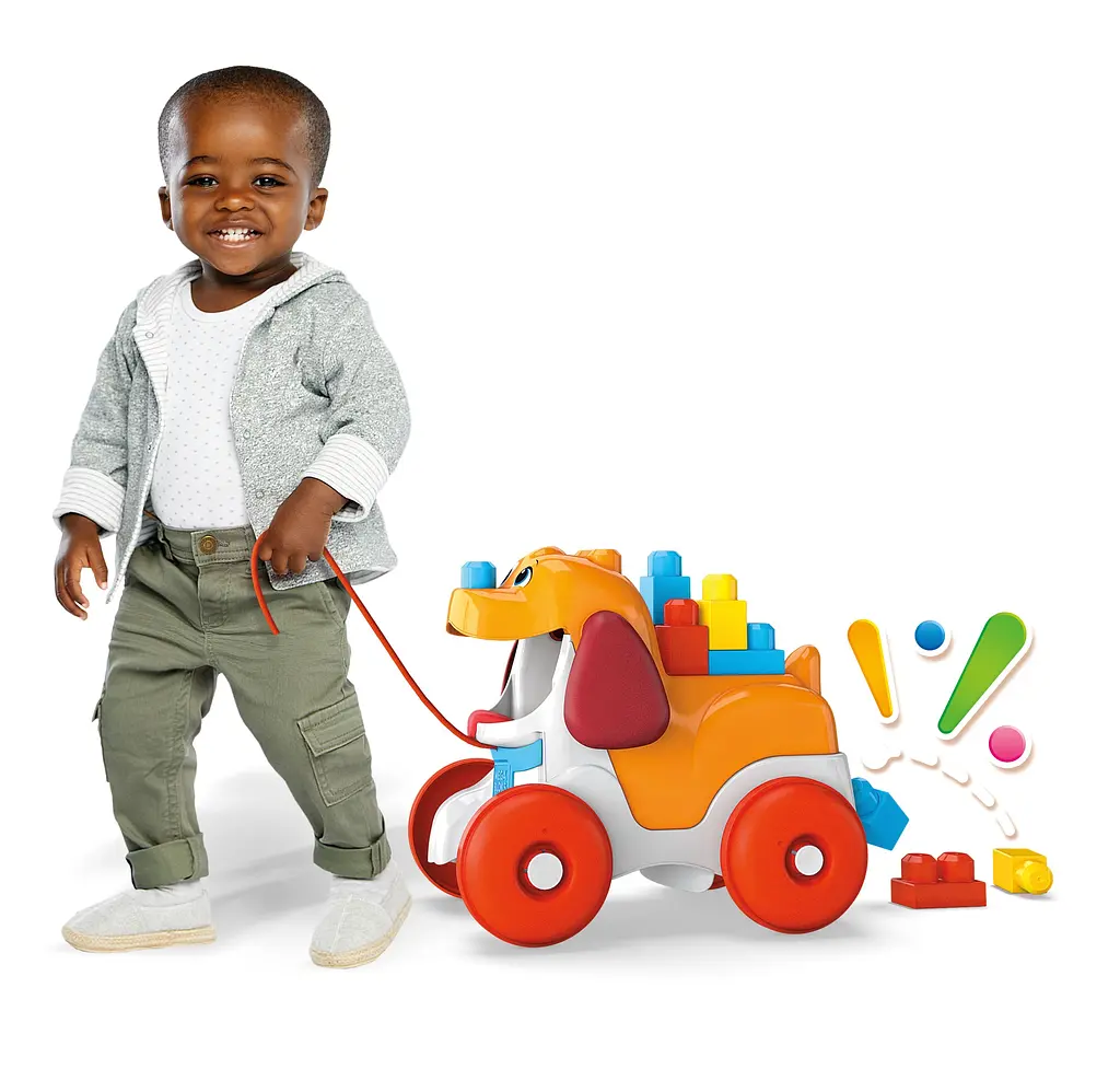 Щенок-каталка Mega Bloks Веселый конструктор (GNW63) - фото 7