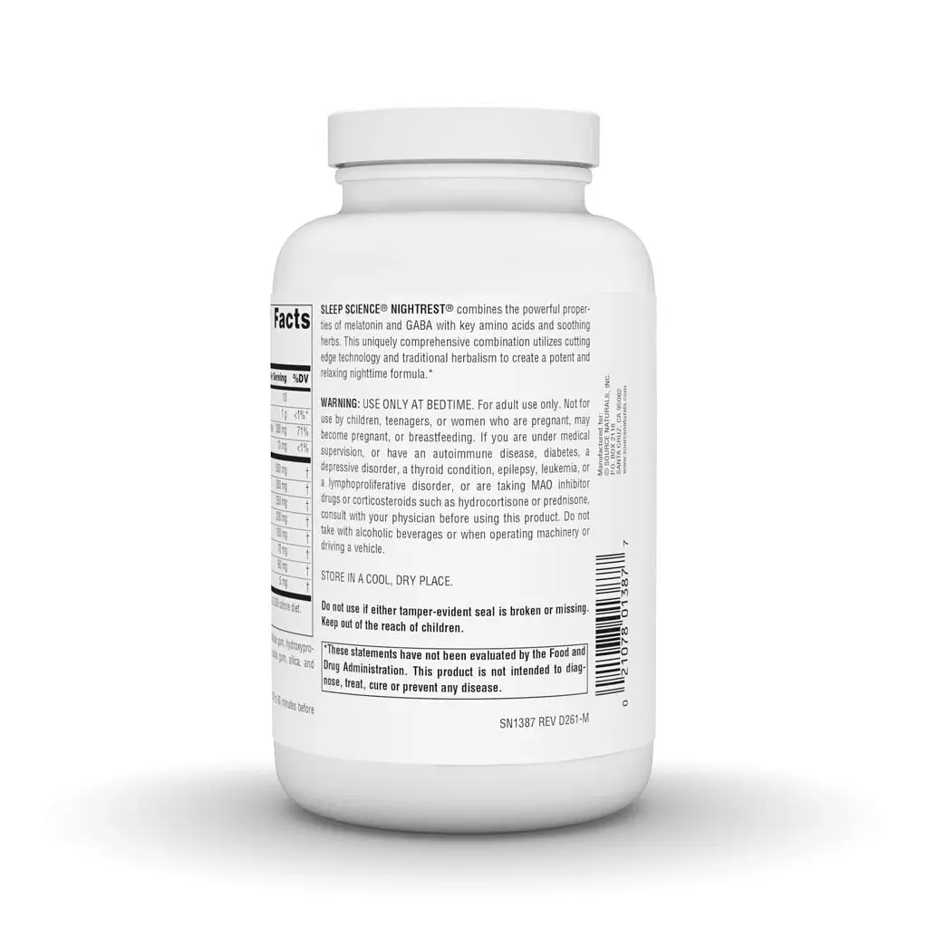 Вечірній комплекс з мелатоніном Sleep Science NightRest with Melatonin, 200 таблеток для гарного сну Source Naturals vit0004295 - фото 2