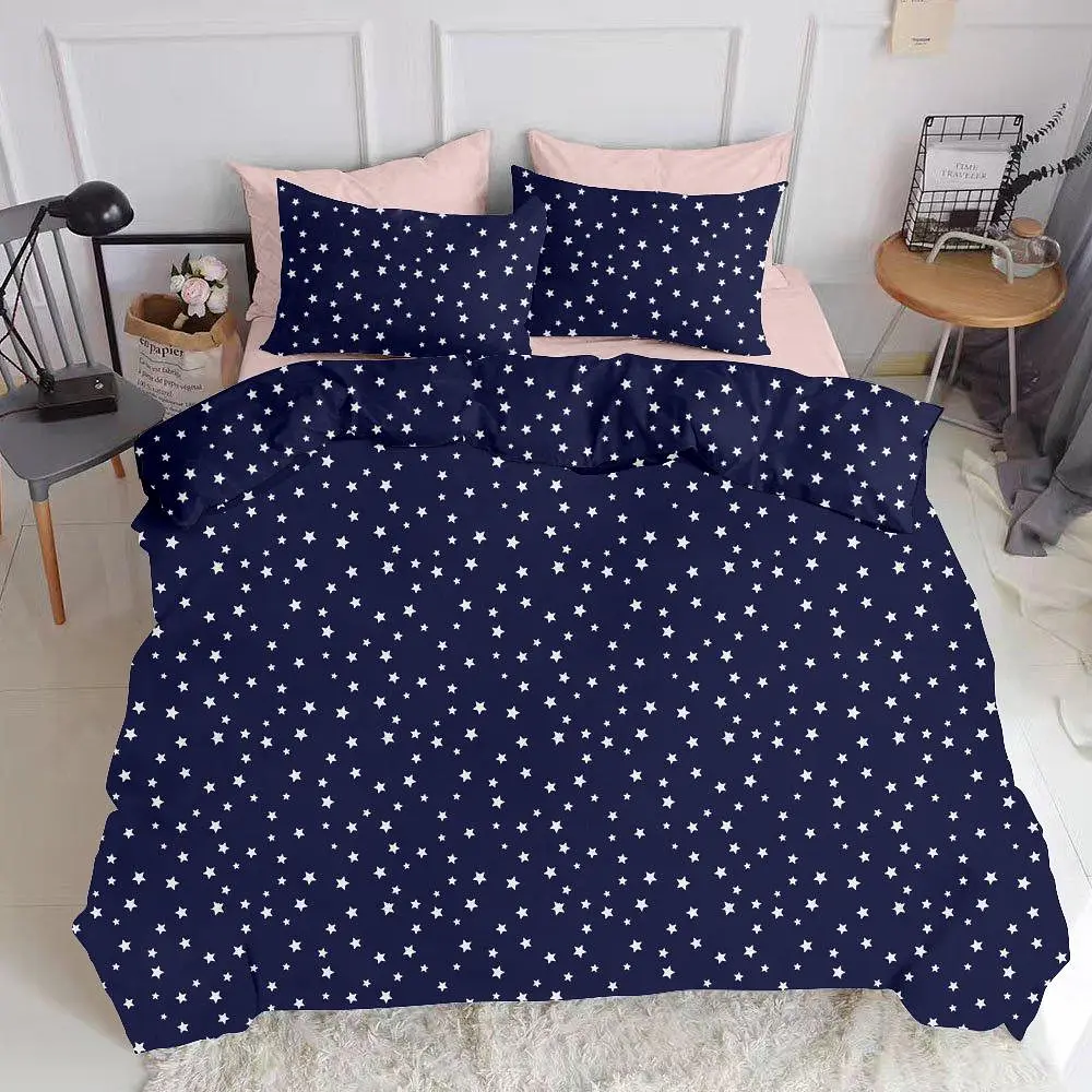 Комплект постільної білизни Cosas Starsfall CS3 Євро синій (StarsfallBlue_El180x30-Rose_200) - фото 3