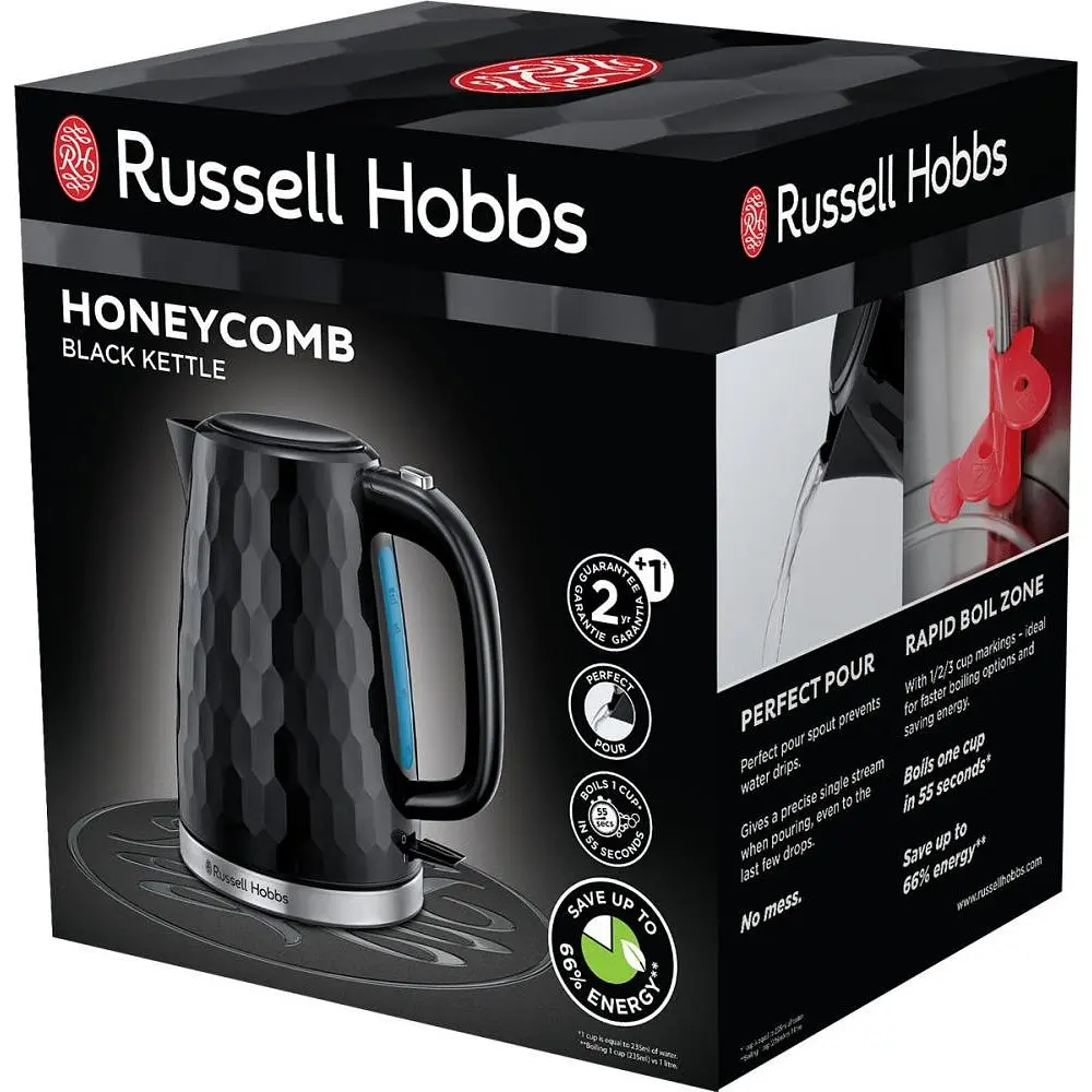 Електрочайник Russell Hobbs Honeycomb Black 26051-70 - фото 10