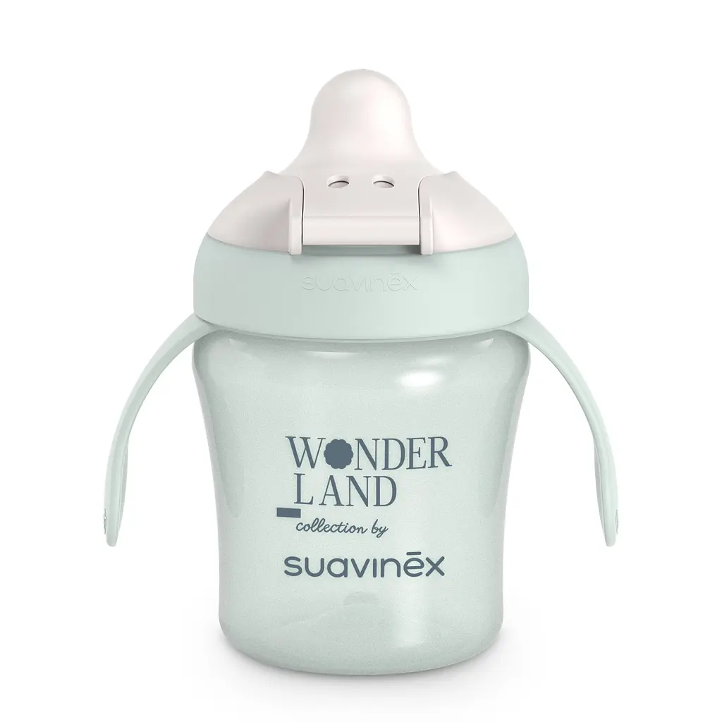 Чашка с носиком Suavinex Wonderland +6 месяцев 200 мл светло-зеленая (402789) - фото 2