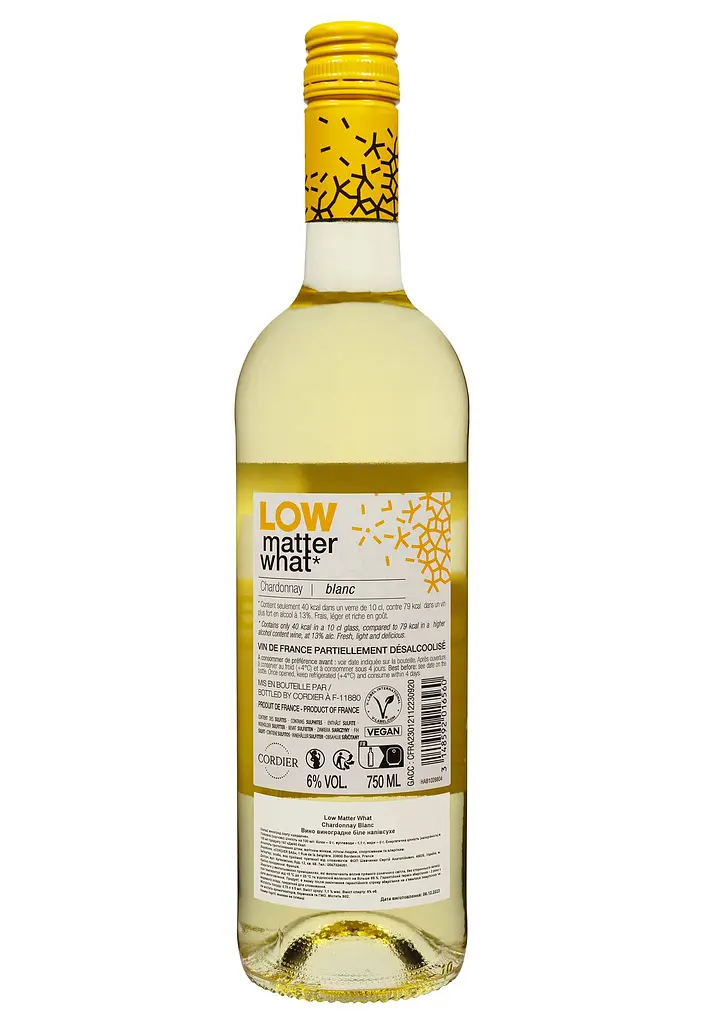 Вино Cordier Low Matter What Chardonnay біле напівсухе 0.75 л - фото 2